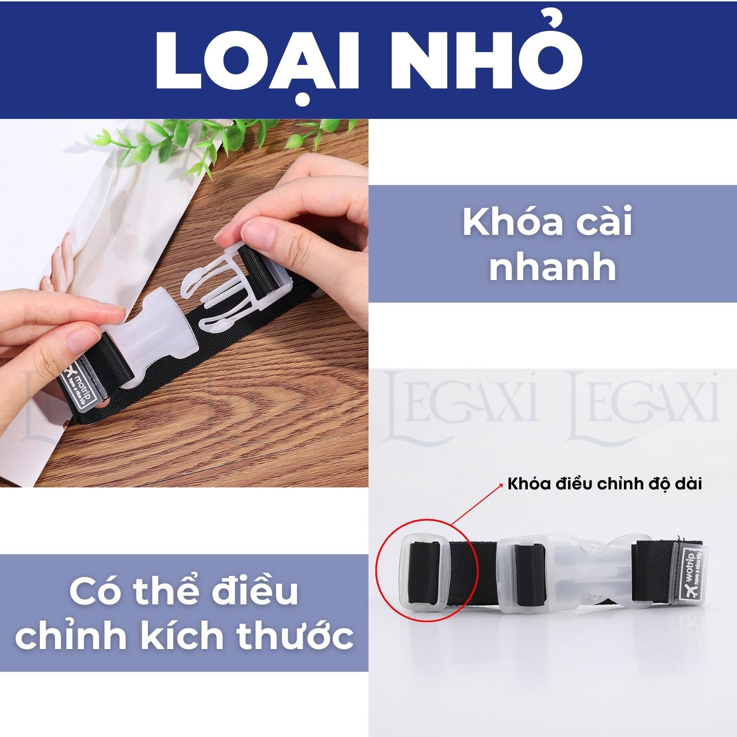 Dây đai vali đai treo hành lý du lịch dây móc túi xách khóa vali bảo vệ đồ đạc dây co giãn Legaxi