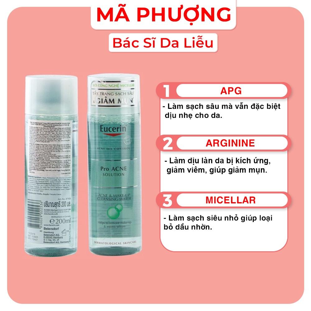 Nước Tẩy Trang Cho Da Dầu Mụn EUCERIN ProACNE Acne&Makeup Cleansing Water
