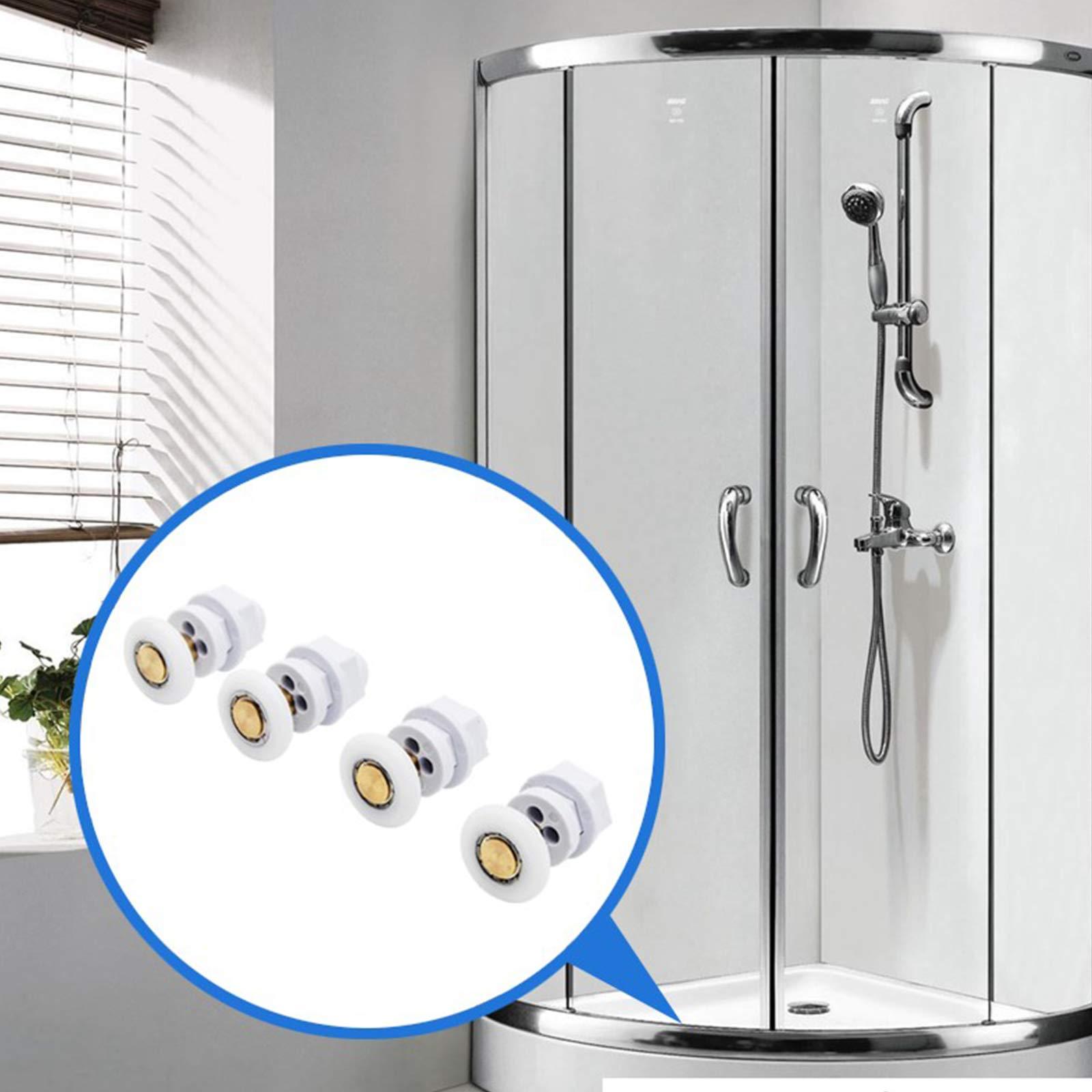 Bánh xe tắm bánh xe bánh xe cho cửa vòi sen trượt con lăn Cửa vòi hoa sen Cabin Cabin Roller Cửa ròng rọc Thiết bị phụ kiện 4pcs