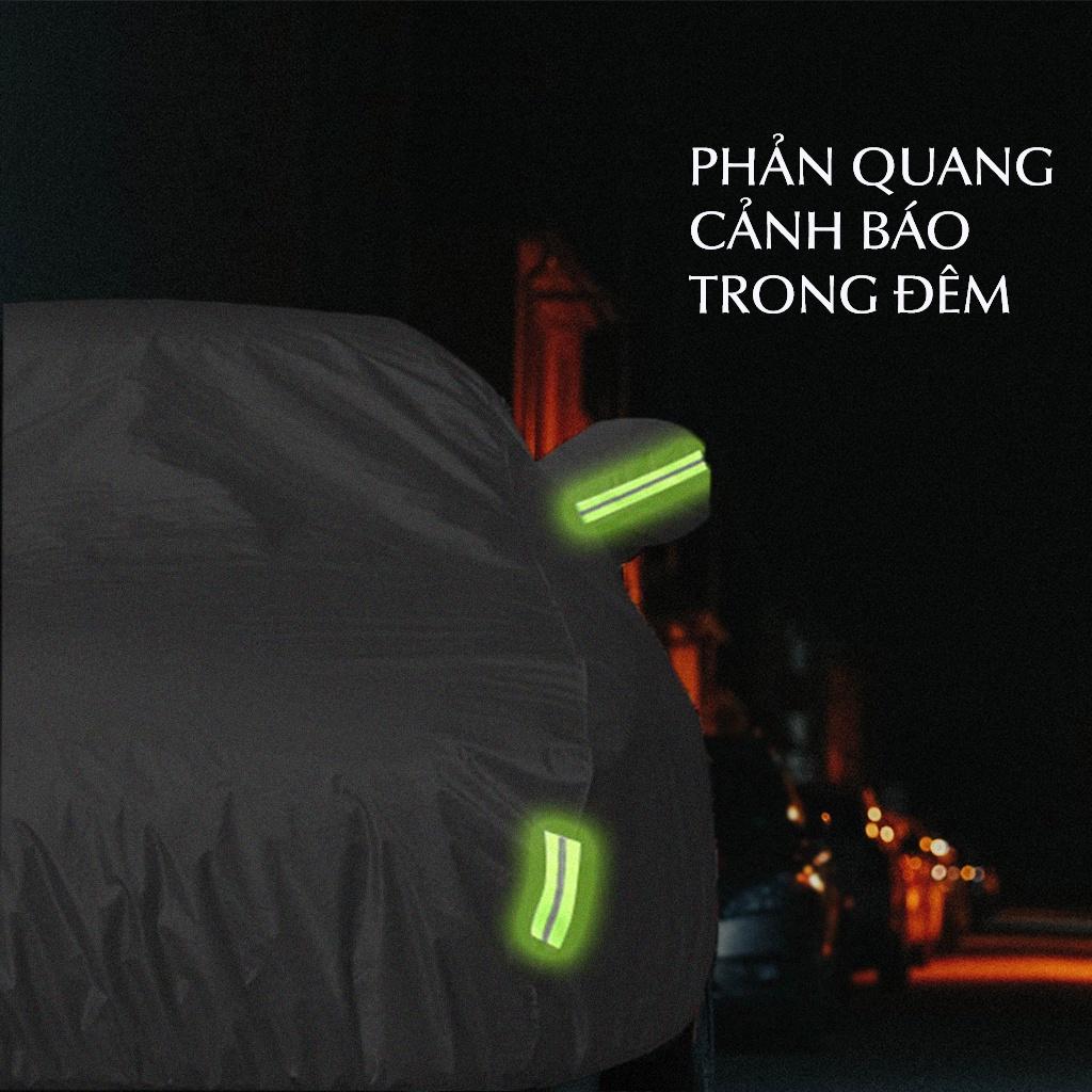 Bạt phủ ô tô xe hơi vải dù cao cấp phủ nguyên xe chống xước, chống nắng, chống cháy, có phản quang cho xe 4 đến 7 chỗ