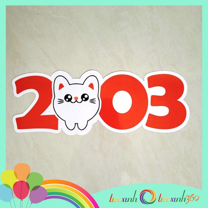 Decal trang trí năm mới 2023