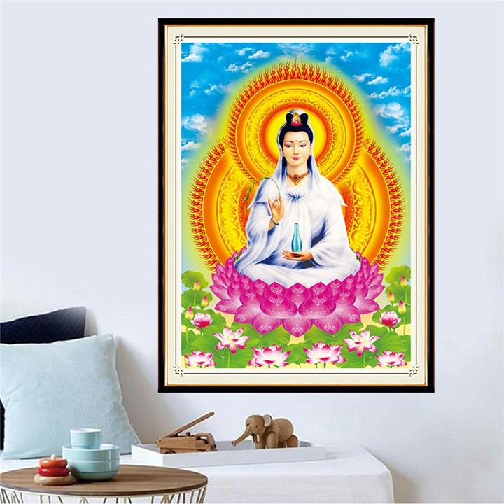 Tranh đá Quan Thế Âm Bồ Tát VS473 - kích thước: 55 * 75cm.