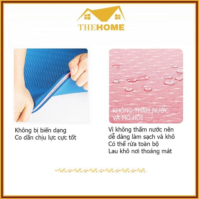 Thảm Tập Yoga 2 Lớp TPE Độ Dày Chuẩn 8mm (KÈM TÚI ĐỰNG), Thảm Tập Gym Chống Trơn Trượt Và Không Thấm Mồ Hôi Cao Cấp.