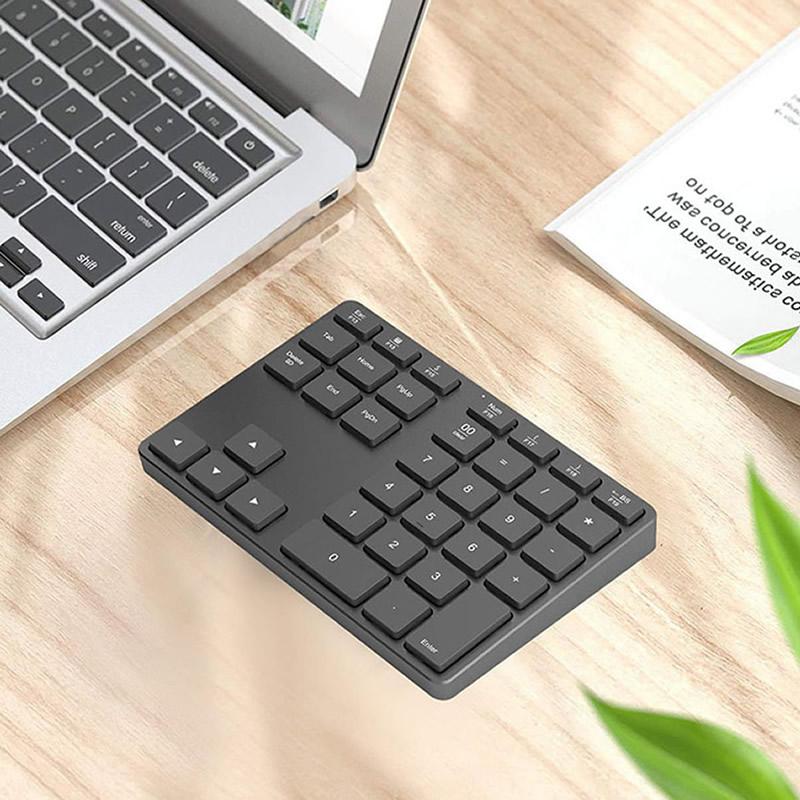 Bluetooth 5.0 Không Dây Bàn Phím Số 35 Phím Bàn Phím Số Dành Cho Kế Toán Rút Tiền Windows IOS Hệ Điều Hành Mac OS Android PC Máy Tính Bảng Laptop