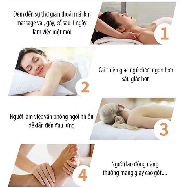 Gối massage hồng ngoại 8 bi matxa cổ, lưng, vai, gáy, toàn thân - Máy massage xe hơi