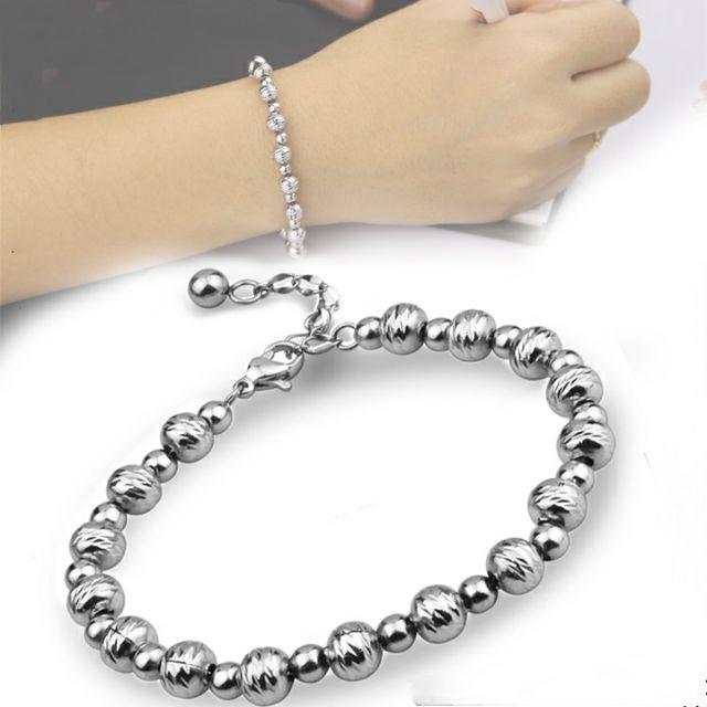 Lắc tay nữ kiểu bi inox