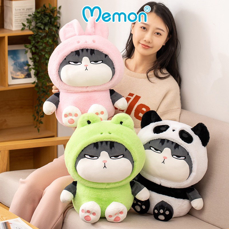 Gấu Bông Mèo Hoàng Thượng Cosplay Thú Cao Cấp Memon, Mèo Bông Cosplay Cute