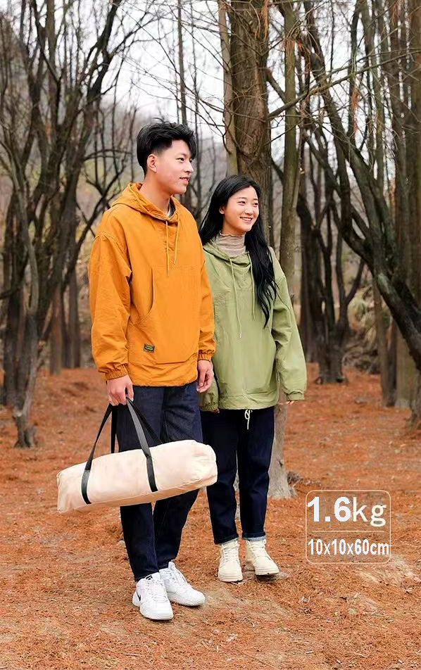 Bộ Tấm tăng/tarp màu be che nắng, che mưa che lều cắm trại picnic đủ phụ kiện dây cọc chống và túi