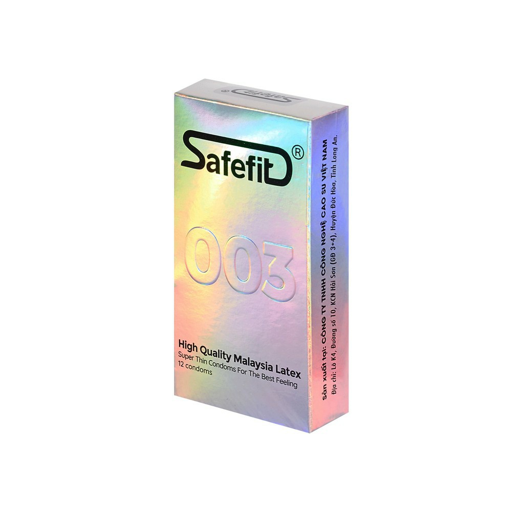 Bao cao su Siêu mỏng Safefit 003 hương Bưởi nhẹ Hộp 12 cái