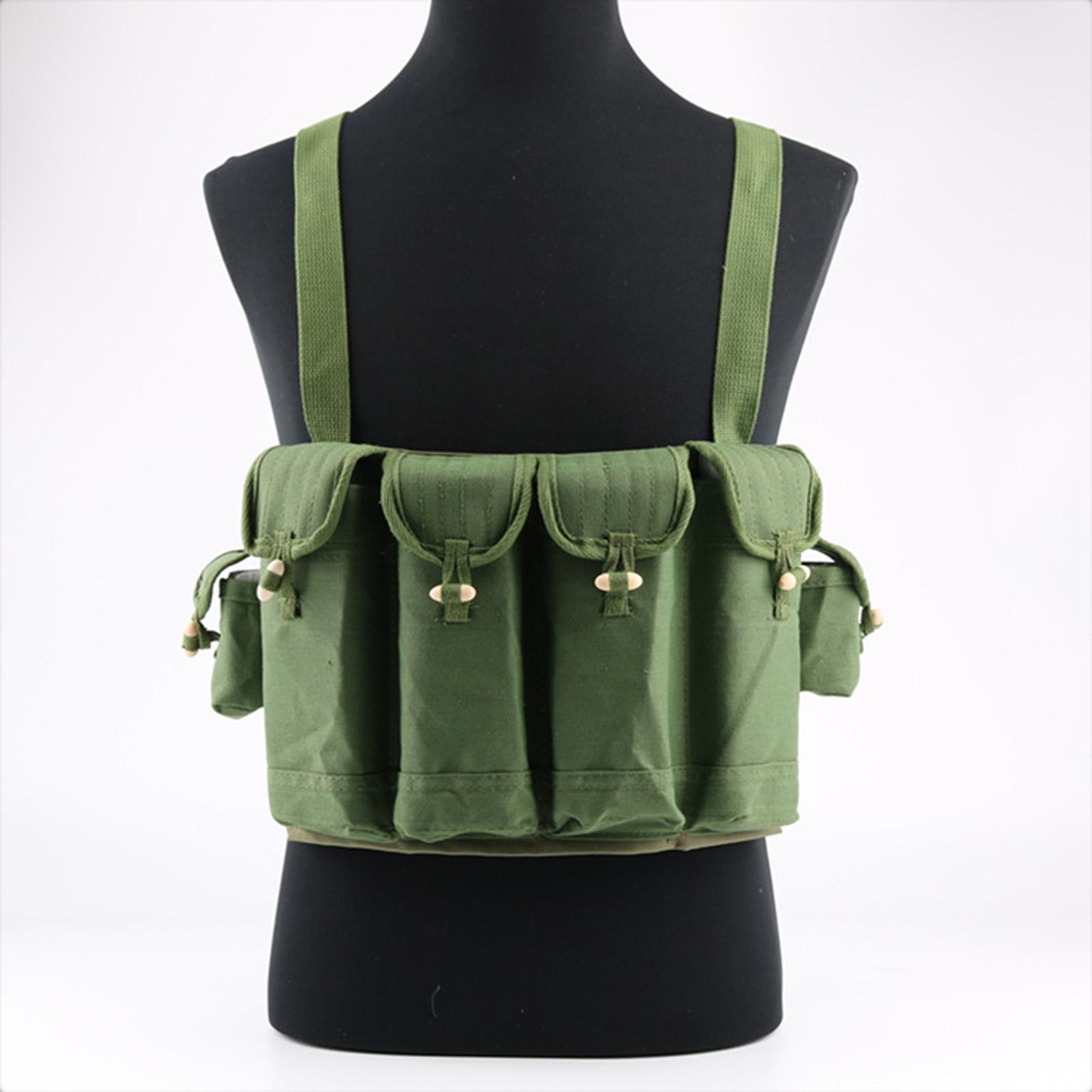 Unisex Chest Rig Storage Bag Training Gear Quick Release Portable Adjustable Bandolier Pouch Backpack Vest for CS Hunting