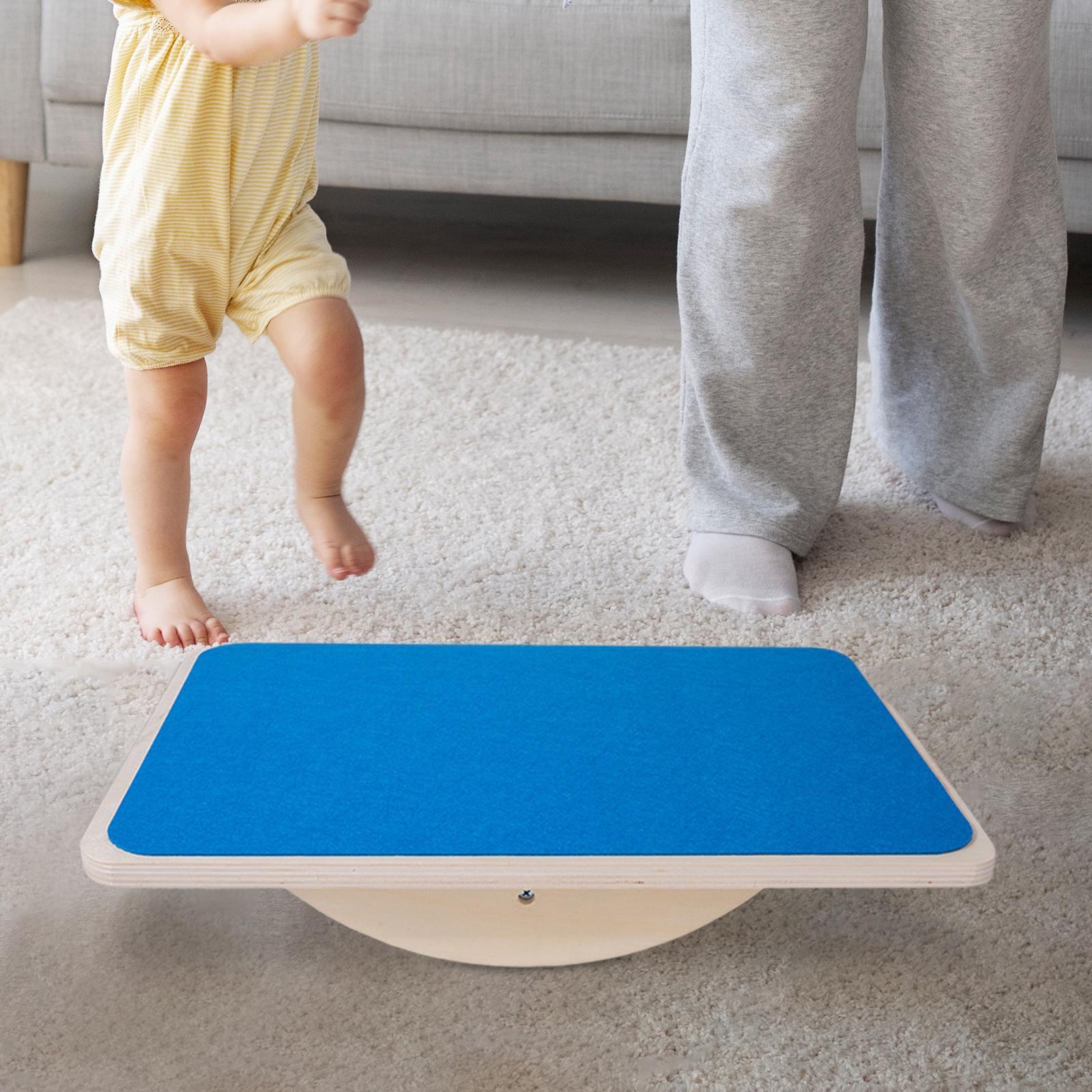 Wooden Balance Board Curvy Equipment Interactive Rocker Board Standing