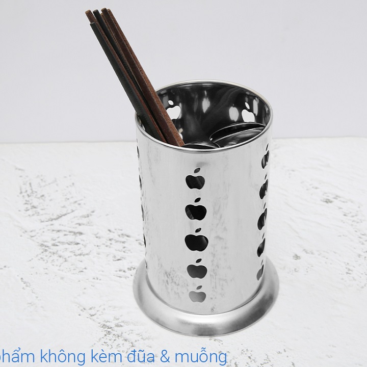 Ống đựng đũa inox hình táo 17 cm Cao Cấp