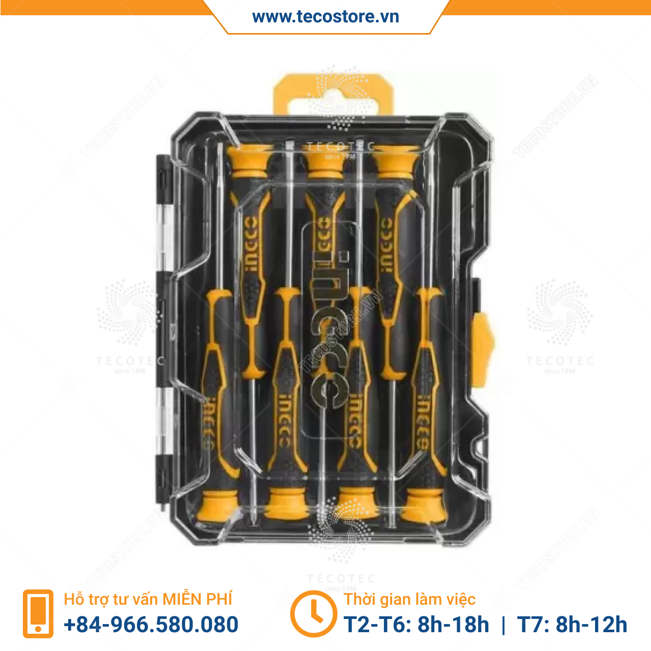 Bộ 7 tua vít đồng hồ INGCO HKSD0718