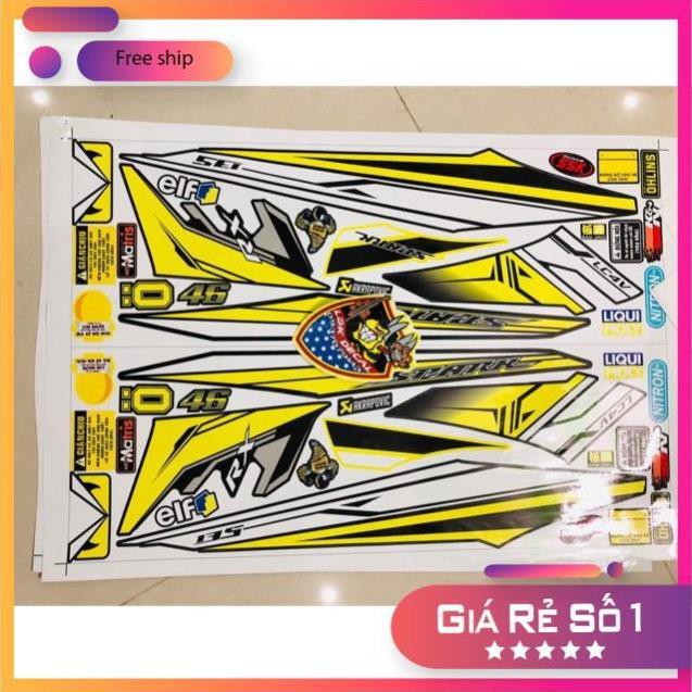 Tem rời exciter 2010 vàng đen 3 lớp ko bay màu bảo hành màu sắc vĩnh viễn