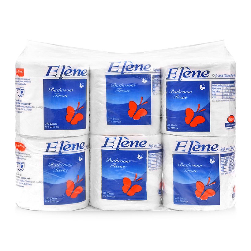 Giấy vệ sinh Elène gói 6 cuộn ( 3 lớp )