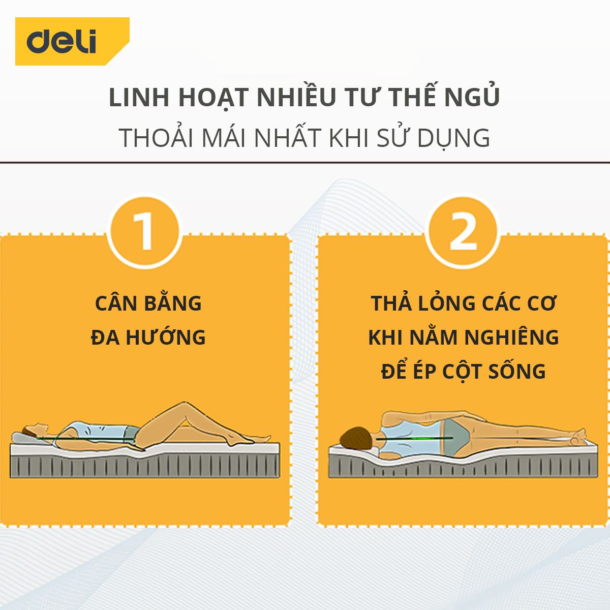 Đệm Bơm Hơi Ô Tô Deli Cao Cấp Chính Hãng Đem Lại Cảm Giác Thư Giãn - Có Thể Dùng Làm Giường Du Lịch Tiện Lợi - DL883135