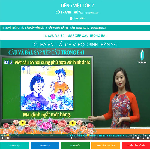 Khóa học TIẾNG VIỆT LỚP 2 cô Thanh Thủy - 09 tháng
