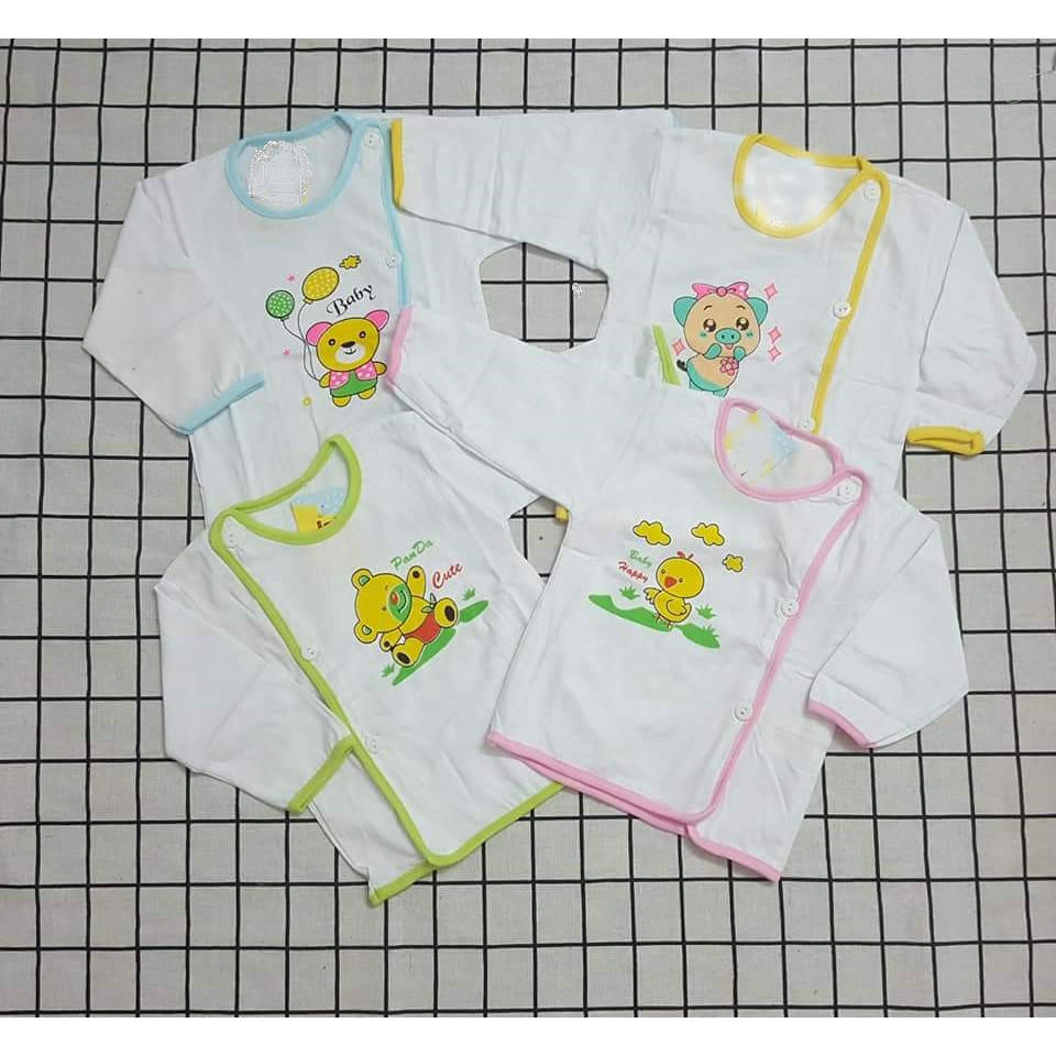 Set 10 Áo Sơ Sinh Cotton Mỏng Cho Bé