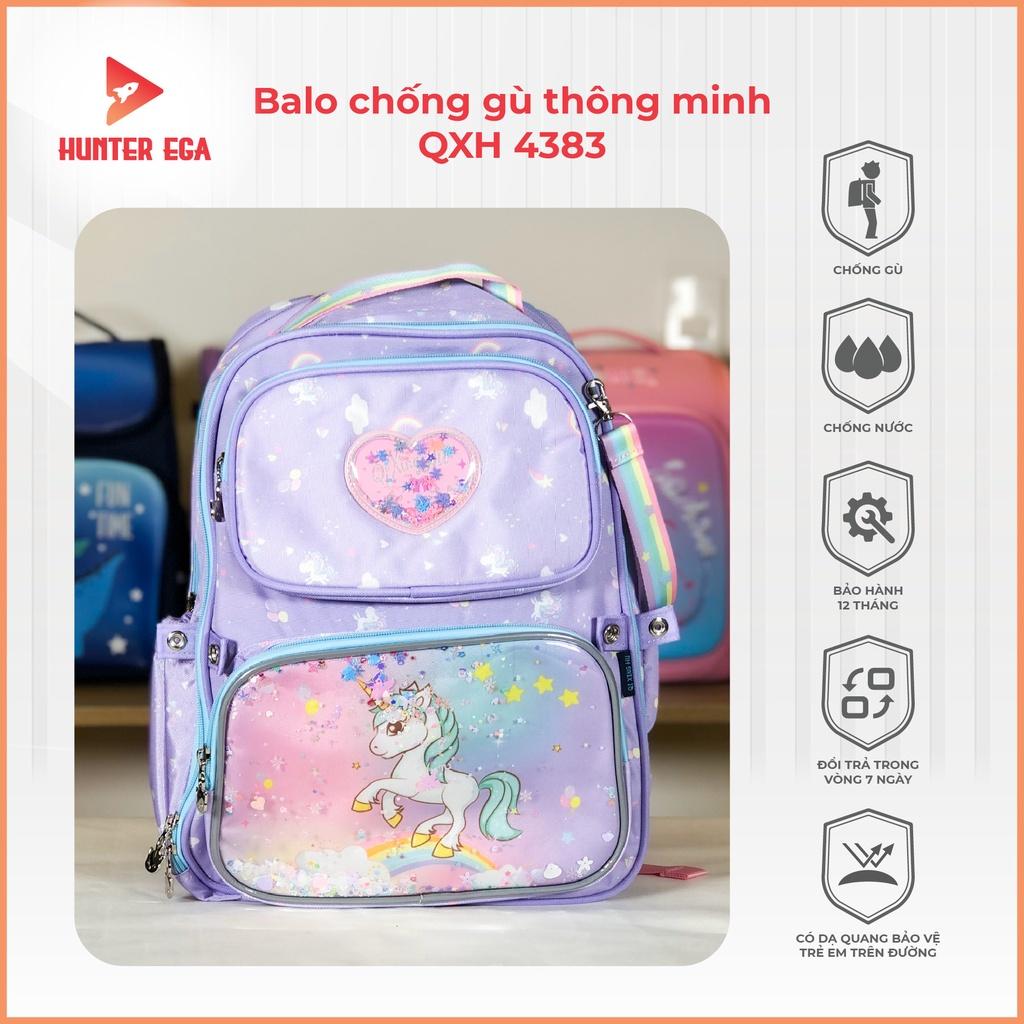 Balo Tiểu Học Chống Gù Họa Tiết Kỳ Lân Unicorns Đáng Yêu Và Phi Hành Gia Cực Chất Mã QXH 4383