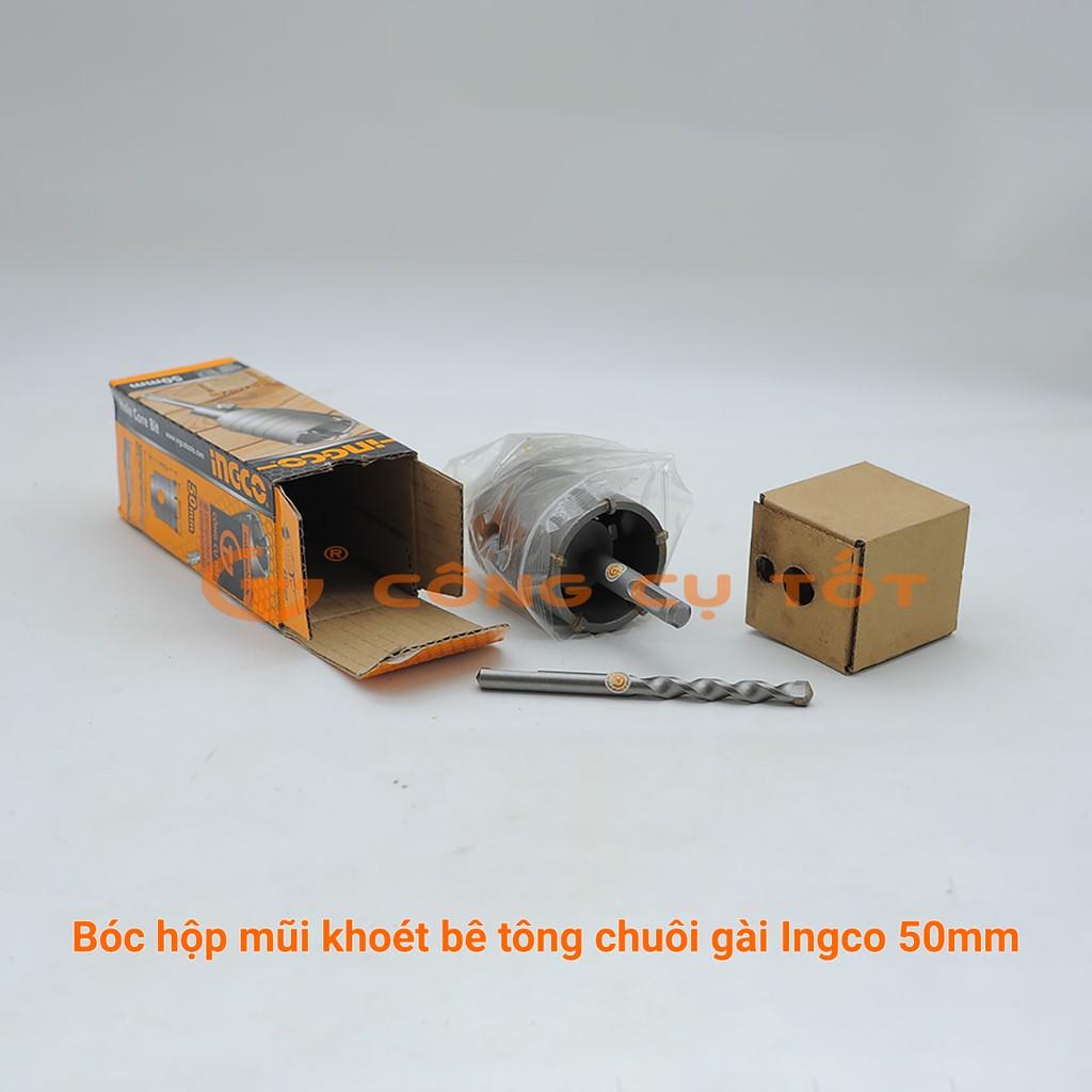 Mũi khoan rút lõi bê tông, gạch men, lỗ tường 50mm chuôi gài Ingco HCB0501