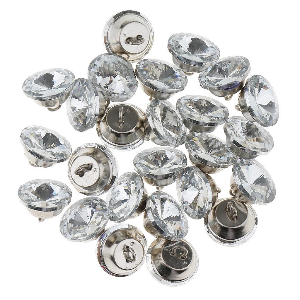 7-21pack 25 Piece Crystal Button for Sofa Headboard Upholstery Decoration 18mm