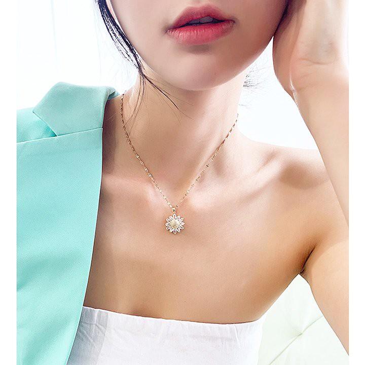 Dây chuyền titan hoa mặt trời BHDC241 Trang sức Bé Heo