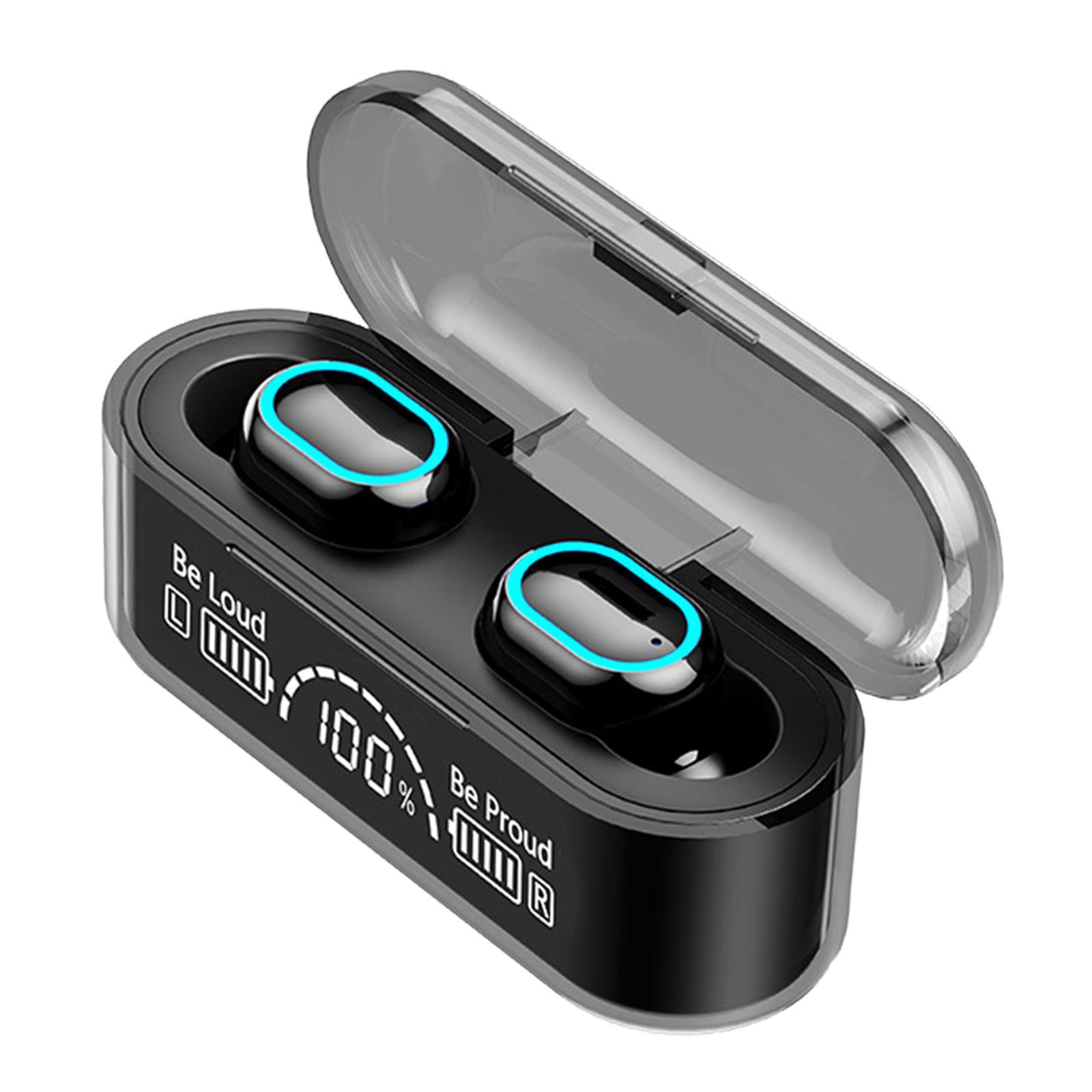 F9 Bluetooth 5.0 Headset  Wireless Earphones  1200mAh black