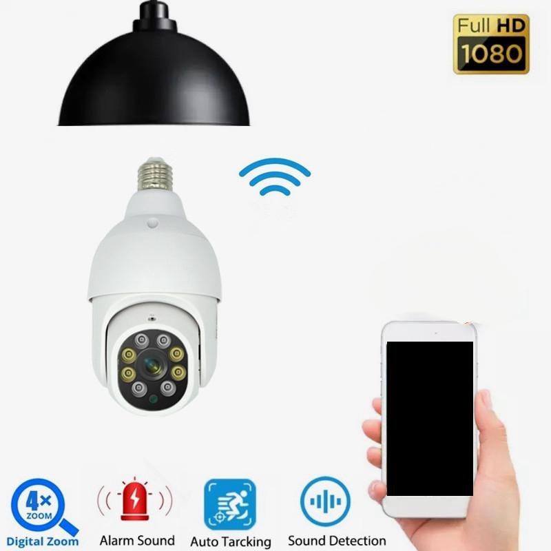 Bulb Shape 2MP E27 WiFi Wireless Camera IP cam for Tuya