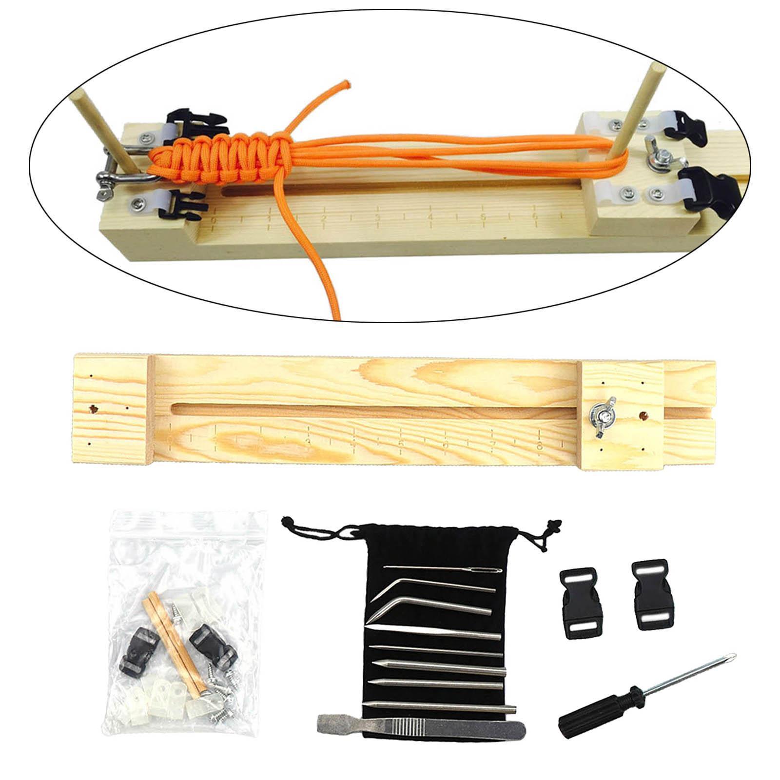 Paracord Jig Bracelet Maker, Adjustable Length, with Buckle, Wristband Maker Paracord Braiding Weaving DIY Crafts Kit