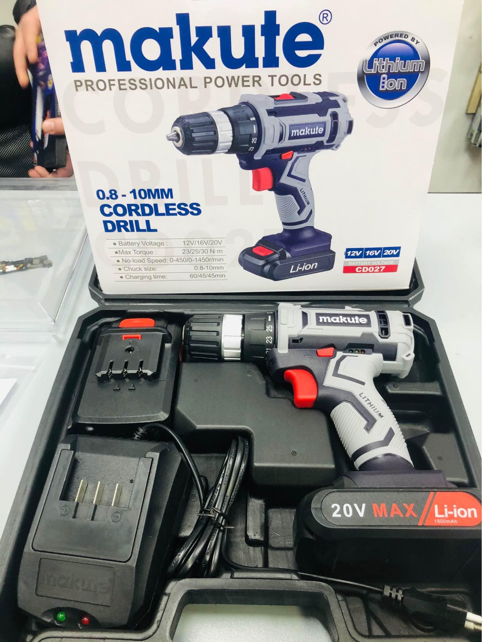 MÁY KHOAN PIN LI-ION 12V 10 MM MAKUTE CD027- HÀNG CHÍNH HÃNG