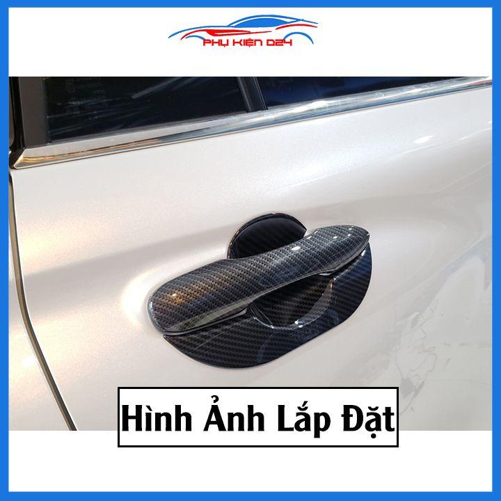 Ốp tay hõm Corolla Cross 2020-2021-2022 vân cacbon, mạ crom chống trầy bảo vệ cửa xe ô tô