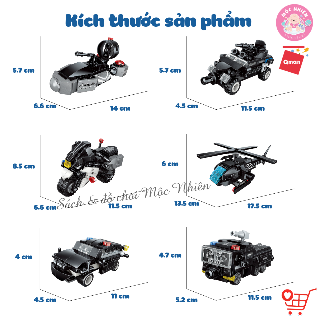Đồ Chơi Lắp Ráp Xếp Hình Qman 41107 - Biệt Đội Cảnh Sát - Dành cho bé trai từ 6 tuổi