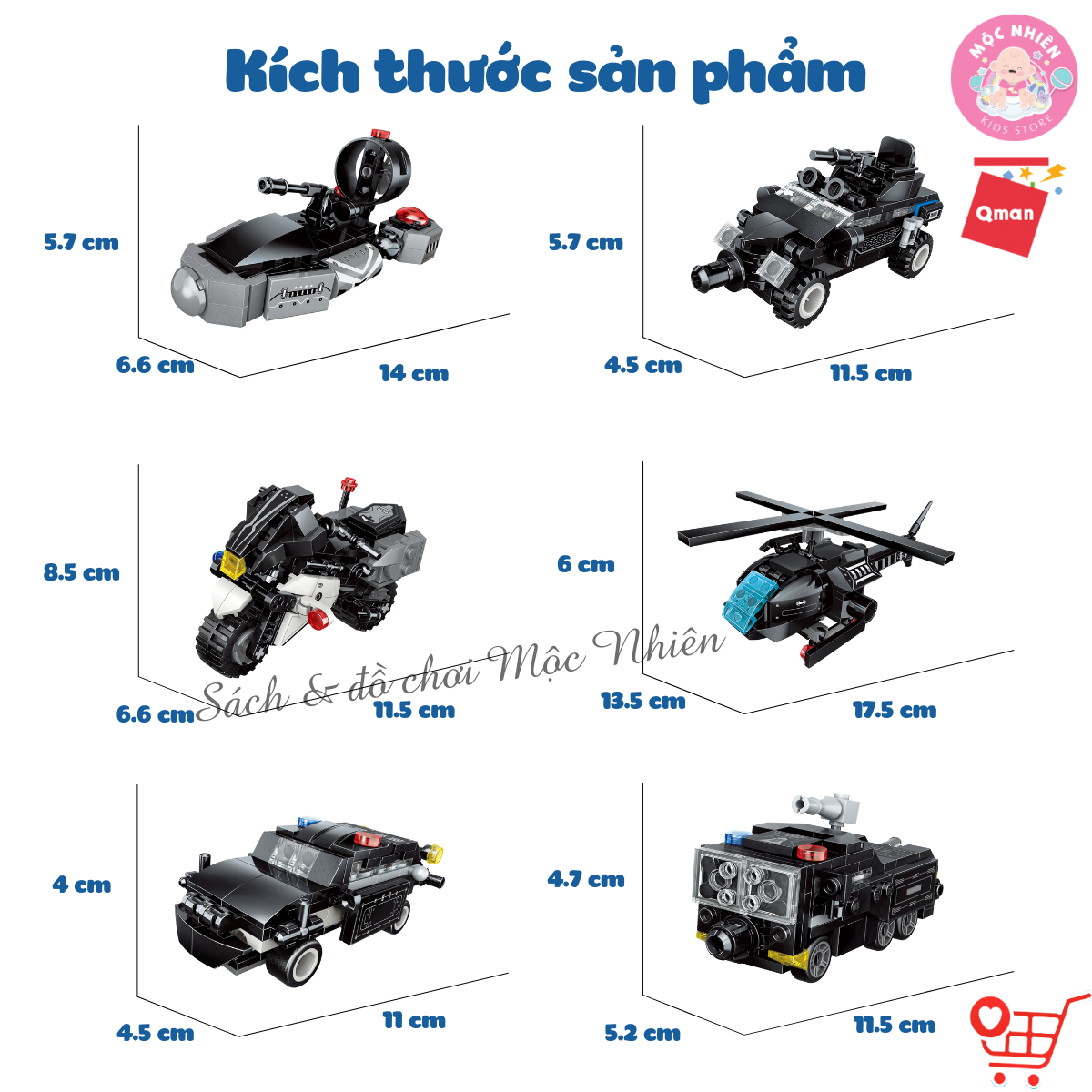 Đồ Chơi Lắp Ráp Xếp Hình Qman 41107 (741 chi tiết) - Biệt Đội Cảnh Sát - Dành cho bé trai từ 6 tuổi