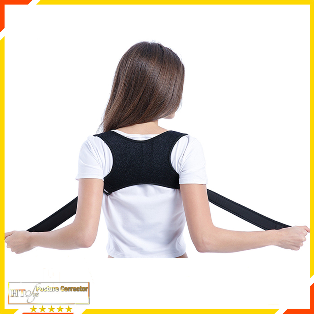 Đai chống gù lưng nam nữ HT SYS Posture Corrector-Kiểu dáng chữ X-Freesize-Màu đen