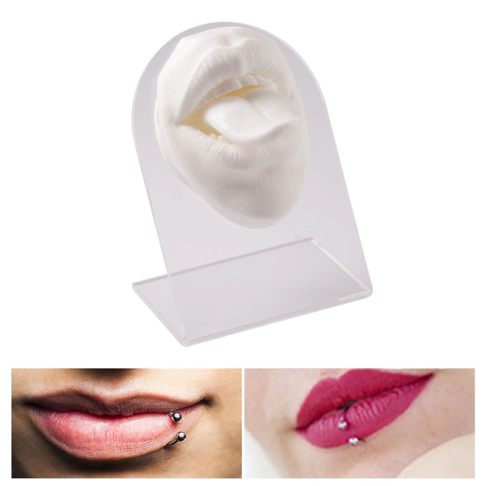 Silicone Mouth tongues Model Flexible Practice Tool Education Display