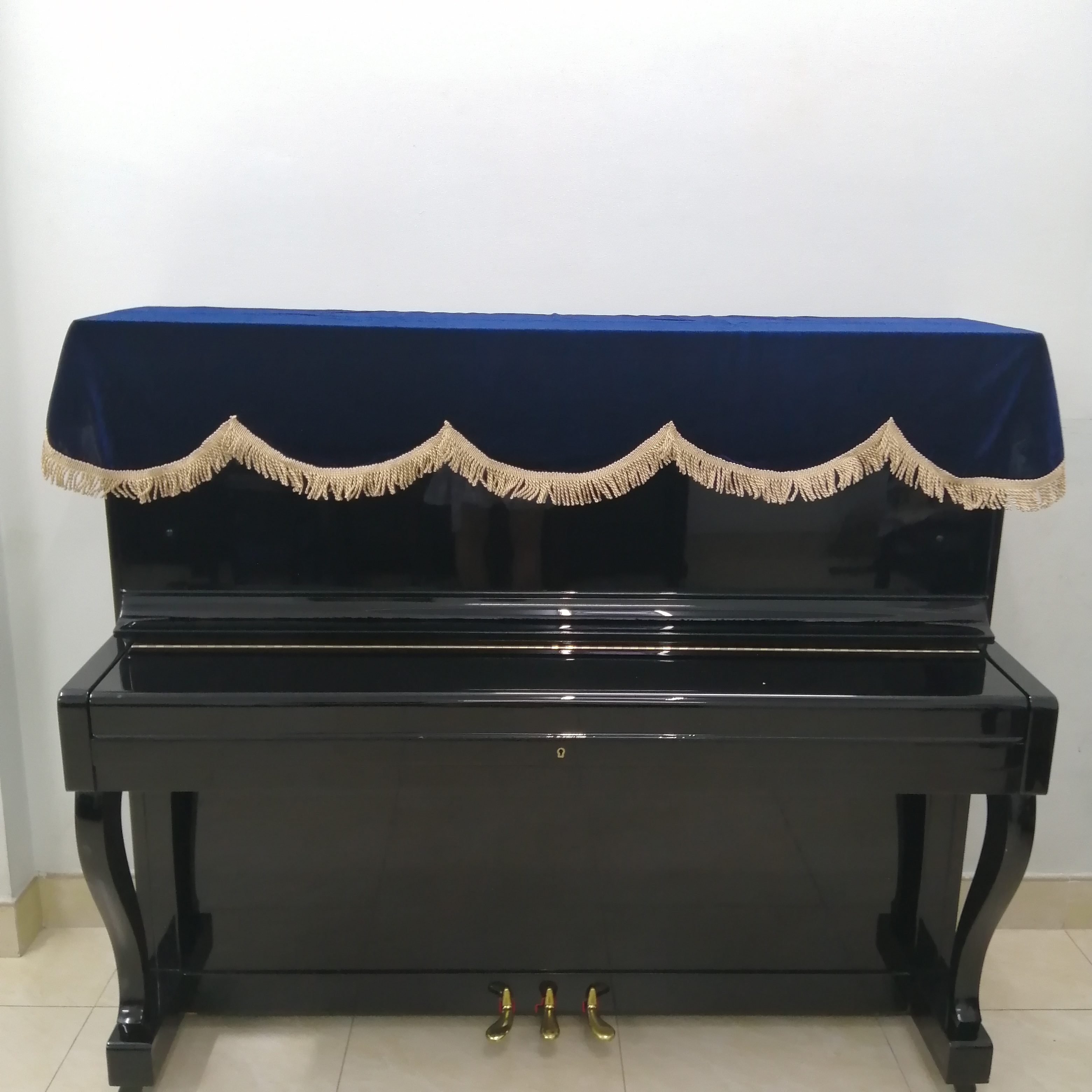 kHĂN TRẢI  PHỦ ĐÀN PIANO CƠ NHUNG DÀY MỀM MỊN MÀU XANH DƯƠNG