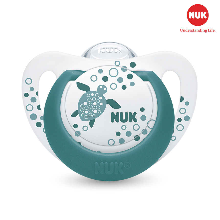 BỘ 2 TI GIẢ NUK GENIUS SILICONE 0-6M (SẮC MÀU)