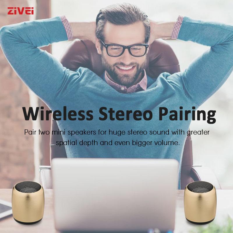 Loa không dây mini ZIVEI BM3 Loa Bluetooth di động ngoài trời nhỏ Loa siêu trầm Loa siêu nhỏ âm thanh nổi Cột Máy nghe nhạc Màu sắc: Đen
