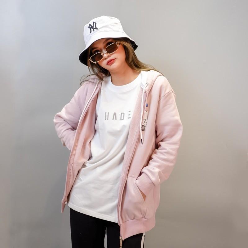 Áo khoác nỉ nam nữ nỉ bông dày dặn form rộng unisex in K.WASS MÂY XANH - CANDA 3303