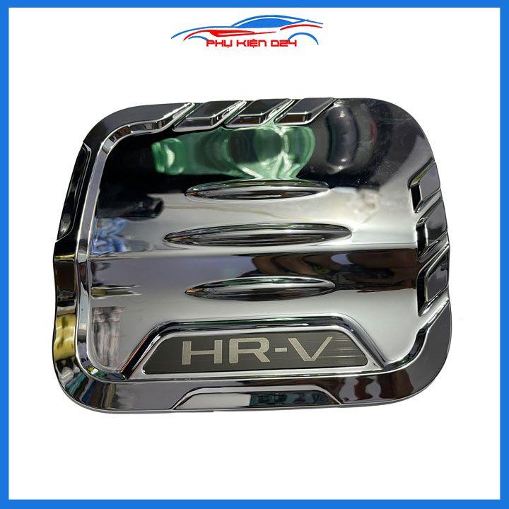 Ốp nắp xăng HRV HR-V 2022-2023-2024 mạ crom mẫu tổ ong chống trầy trang trí ô tô