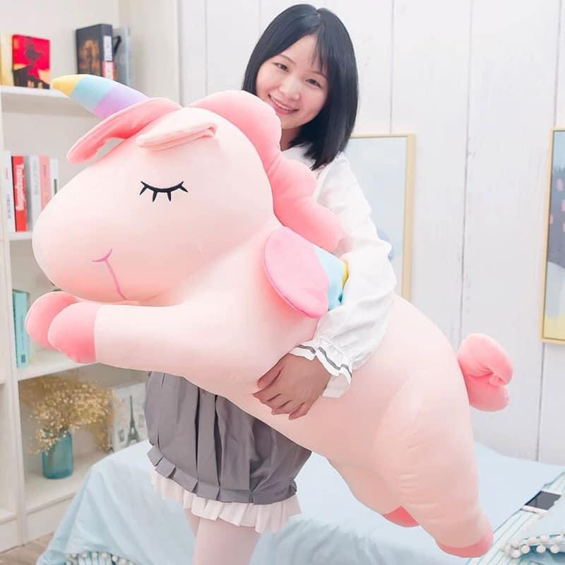 Gối Ôm Hình Thú Cho Bé - Unicorn 90cm