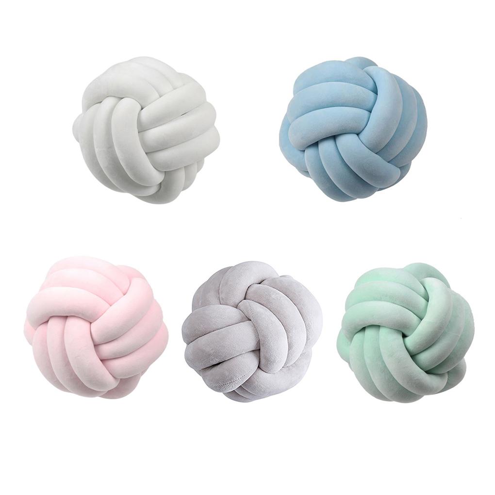 5 màu sắc Ném, Gối Phòng Ngủ Ném Gối Trẻ Em Phòng Khách Phòng Dệt Thiết Kế Nút Thắt Gối Cotton Nhung Thắt Nút Đệm