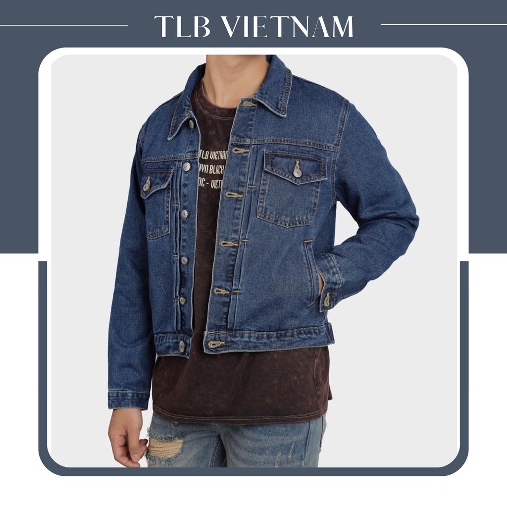 Áo Khoác Jeans Nam Màu Xanh Chất Liệu Cao Cấp Không Phai Phong Cách Đường Phố Năng Động - TLB Vietnam