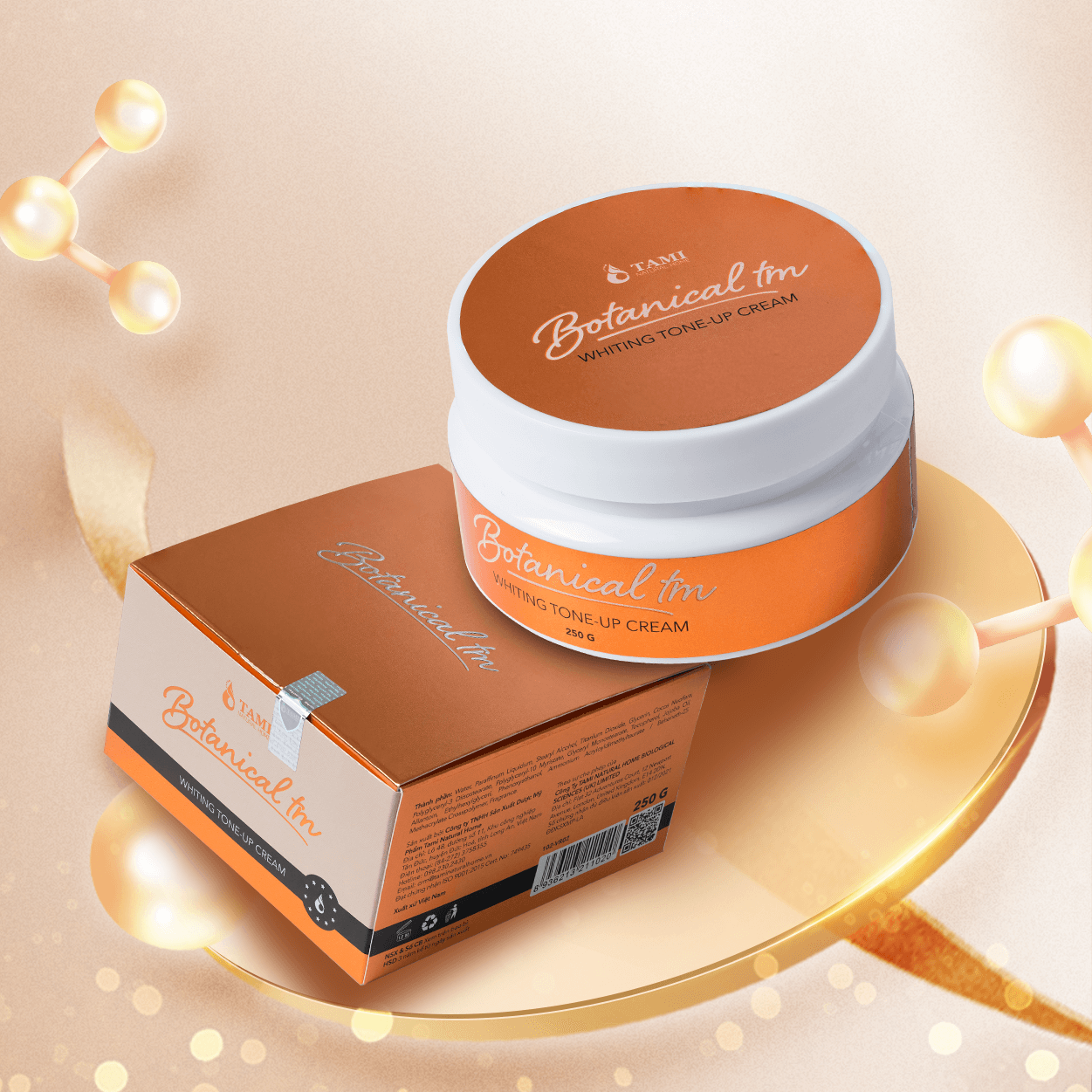 Kem Dưỡng Trắng Body Tami Natural Bật Tone Không Bết Rít 250Gr - Whitening Tone - Up