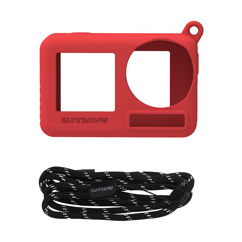 Vỏ Silicon Bảo Vệ Cho DJI Action 3 Chống Trầy Xước Vỏ Máy Ảnh Bảo Vệ Dây Buộc Phụ Kiện Cho DJI OSMO ACTION 3