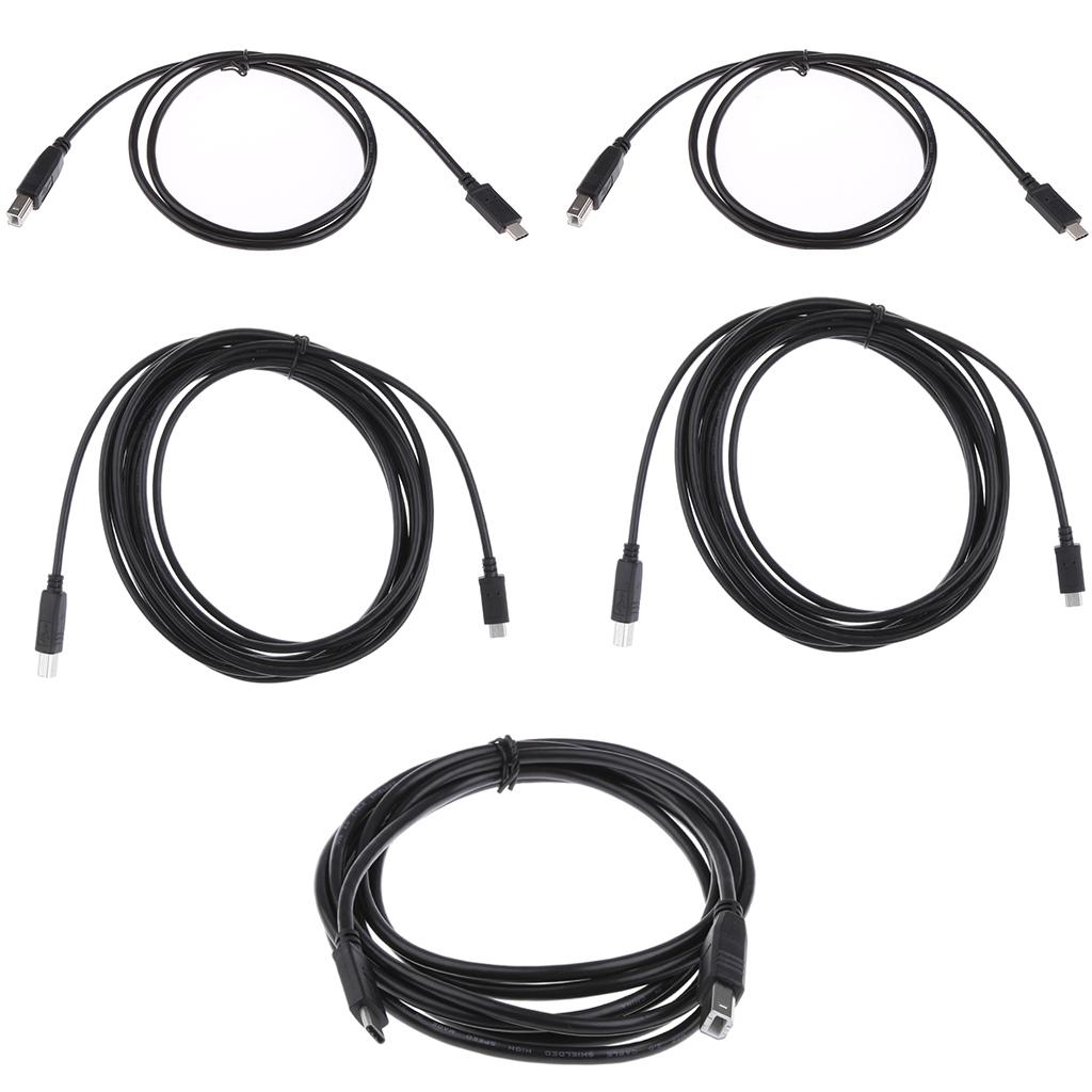 USB Type-c to USB2.0 Type-B Male Data Charge Printer Printing Cable Cord