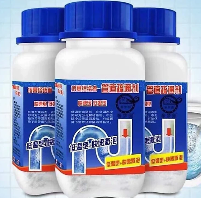 Bột thông cống 01S khử mùi chống nghẹt bồn cầu, lavabo, chậu rửa bát, đường ống phân hủy cực mạnh , xử lý triệt để nhanh chóng loại 260g