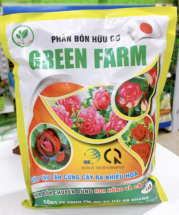 Phân Bón Hoa Hồng Hữu Cơ GREEN FARM - Gói 1kg