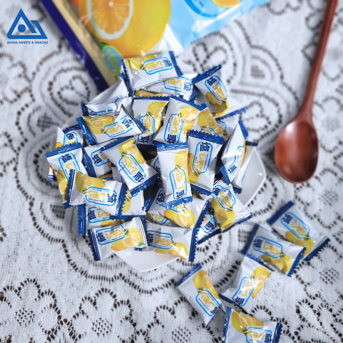 Kẹo chanh muối Salt &amp; Lemon Candy 120g nhập khẩu Malaysia An Gia Sweets Snacks