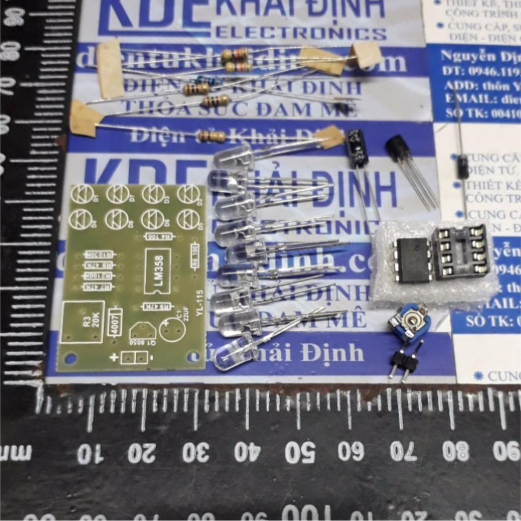 BỘ LINH KIỆN NHÁY LED LM358, 8 led nhấp nháy áp 11-13V KDE0766